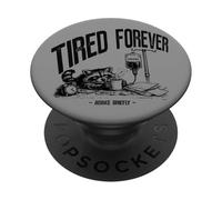 Fatigué Forever Awake Briefly Nurse Life PopSockets PopGrip Adhésif