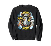 Fatigué Maman Mouette Hurlant MOM! Funny Motherhood Sweatshirt
