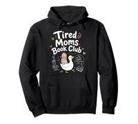 Fatigué Moms Book Club Funny Mom Goose Reading Book Lovers Sweat à Capuche