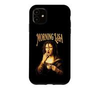 Fatigué Mona Lisa Morning Coffee Funny Leonardo Da Vinci Coque pour iPhone 11