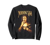 Fatigué Mona Lisa Morning Coffee Funny Leonardo Da Vinci Sweatshirt