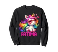 Fatima Nom personnalisé Licorne Colorée Femmes Filles Sweatshirt