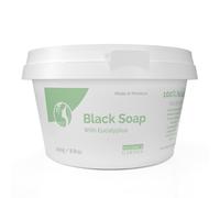 Fatima's Garden Savon Noir à l'Eucalyptus - Nettoyant Purifiant, 250g