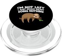 Fatired Sloth I'm Not Lazy I Just Enjoy Doing Nothing Sloths PopSockets PopGrip pour MagSafe