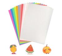 Fatiya Lot de 12 feuilles en plastique thermorétractables de 14,5 x 19,8 cm, papier d'art coloré pour bracelet, porte-clés, bricolage, ornement créatif, pendentif, fabrication de bijoux (12 couleurs)