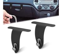 Fatiya Lot de 2 crochets autocollants pour boîte à gants de voiture - Crochets pour appuie-tête de voiture - Crochet en cuir pour sacs à main de voiture - Crochet de rangement pour dossier de siège de