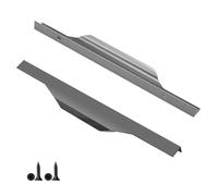 Fatiya Lot de 2 poignées de doigt en alliage d'aluminium pour armoires, cuisine, salle de bain (30 cm, gris)