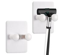 Fatiya Lot de 2 supports de rasoir pour mur de douche, crochets de rangement, étanches, autocollants pour manteaux, prises, serviettes, peignoirs (blanc)