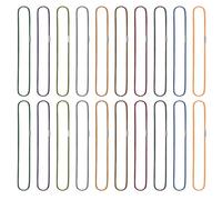 Fatiya Lot de 20 bandes élastiques colorées pour ordinateur portable, carnet de voyage, boucle de fermeture extensible pour journal de voyage, taille standard, recharge de planificateur quotidien (10