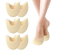 Fatiya Lot de 3 paires de coussinets souples pour orteils de ballet - Demi-semelles en éponge - 8,4 x 9,4 cm - Respirantes et antidérapantes - Pour l'avant du pied - Pour femmes et filles - Talons