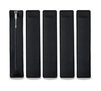 Fatiya Lot de 5 étuis en cuir pour stylo plume, housse en cuir pour stylos à bille, pochette de protection souple, noir