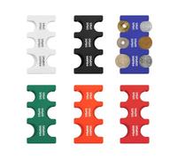 Fatiya Lot de 6 porte-pièces japonais rigides avec 6 emplacements, boîte de rangement rectangulaire en plastique, trieur de monnaie portable pour voyage, voiture, péage, transport, 6 couleurs.