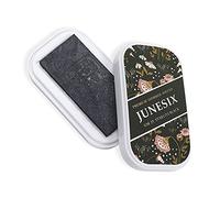 Fatiya Tampon encreur pailleté de couleur métallique pour loisirs créatifs, tampon encreur lavable pour tampons en caoutchouc, papier, bois (UM-25 Starlite Noir)
