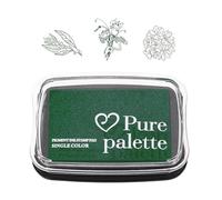 Fatiya Tampons encreurs pour tampon, tampon encreur permanent en tissu, empreintes de doigts, tampon encreur lavable pour travaux manuels en papier et bois (vert)