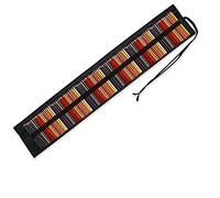 Fatiya Trousse à crayons enroulable en toile noire 108 emplacements, 2 poches pour grands objets, pour artistes et étudiants