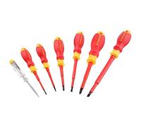 Stanley Coffret tournevis STHT60031-0 VDE isolés (plats + PZ, 6 tournevis + 1 testeur)