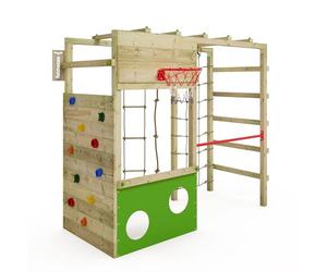 FATMOOSE Aire de Jeux CleverClimber Club XXL Portique de Jeux en Bois Tour d'escalade