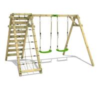 FATMOOSE Portique balançoire Aire de jeux JollyJungle avec Portique bois pour enfants