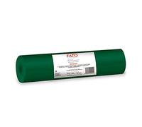 FATO - Chemin de table, effet textile, Taille 0.4x24 m, prédécoupé tous les 1.20 m, Paquet de 20 chemins de table, papier sec, airlaid, High Quality, Colour Forest Green