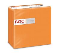 Fato, Serviettes en papier, Airlaid, Effet textile, Paquet de 50 serviettes, Format 40x40 pliées en 4, Tangerine Shade Decor