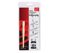 fatteryu Manga Dip Pen Set Kit de Dessin Comic Pro 3 Plumes Support en Bois Encre Calligraphie Outils