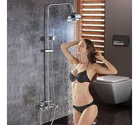 Fauce De Douche Avec Pulvérisateur À Main Chrome De 8 Pouces De Bouchette De Douche De Douche Robinet À 3 Fonctions Interrupteur À 3 Fonctions Chaudes Et Froides