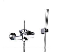Faucet All Copper Chrome Into The Wall Hot and Cold Water Faucet Shower Waterfall Water Outlet Two Style Shower Set Bath Tub Shower Set