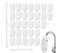 Faucet Filter Bag - Universal Sediment & Limescale Strainer Cotton Mesh | Easy Replace Water Tap Cleaner For Kitchen Bathroom Sink Shower Anti Sand Sediment Purifier Accessory Pure White