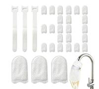 Faucet Filter Cotton Bag - Filters Bag For Filtering Tap Water | Fine Fiber Purification Socks | With Sediment Barrier Layer Reusable Faucet Water Filter For Limescale Home Kitchen Bathtub Coffee