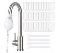 Faucet Filter Cotton Bags, Universal Faucet Filter Bag for Kitchen Sink, Multi-Layer Water Tap Cotton Filters Bag，50Pcs