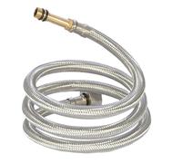 Faucet Inlet Pipe Explosion-proof Dish Basin Basin Hot And Cold Water Pipe Fittings 304 Stainless Steel Braided Tip Hose(1.5m 304 steel 1Pcs)