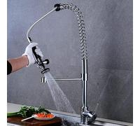 Faucet, Kitchen Sink Faucet for Commercial, Pull Down Kitchen Faucets, Hot Cold Water Tap for Kitchen, Three Ways Sink Mixer, Chrome Finished Kitchen Faucet