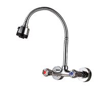 Faucet Kitchen Sink Mixer Taps 360° Swivel Spout Dual Lever 2 Hole Faucet Modern Water Tap For Kitchen Bathroom Washroom, RFRDSPKG