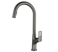Faucet Sink Soild Brass Faucets with Function Pull Down Sprayer 360° Rotation Handle Single Hole Kitchen Mixer Tap, Hot and Cold Water Adjustable,Black