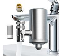 Faucet Water Filter - Sink Tap Cleaner, Steel Filter Housing | Advanced Water Purification Unit, Long-Lasting Cartridge Setup, for Home Kitchen Faucet Healthy Safe Drinking Cooking Needs