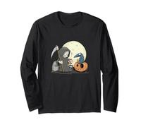 Faucheur Mignon avec café et Corbeau Halloween Manche Longue