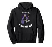 Faucheuse amusante « I Love My Job » pour Halloween Sweat à Capuche