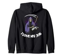 Faucheuse amusante « I Love My Job » pour Halloween Sweat à Capuche