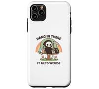Faucheuse chat noir humour noir sarcastique arc-en-ciel Coque pour iPhone 11 Pro Max
