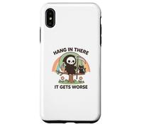 Faucheuse chat noir humour noir sarcastique arc-en-ciel Coque pour iPhone XS Max