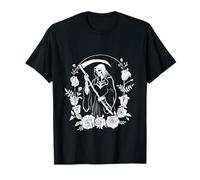 Faucheuse Gothique Lady of The Last Breath Black & White T-Shirt