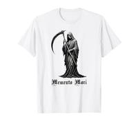 Faucheuse Memento Mori Gothique avec Motif Squelette dissimulé T-Shirt
