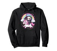 Faucheuse Mignonne Licorne Pastel Gothique Kawaii Squelette Sweat à Capuche