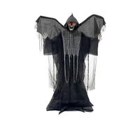 Faucheuse volante à suspendre Halloween avec son et lumière squelette décoration pour la maison, le porche, l'extérieur de la cour