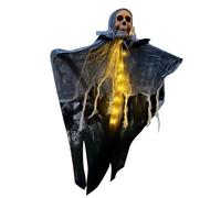 Faucheuses d'Halloween | Décorations de crâne effrayantes lumineuses | Faucheurs de maison hantée | Améliorez l'atmosphère effrayante avec leurs crânes phosphorescents et leur design fantomatique.