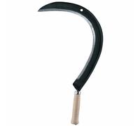 Leborgne Faucille à broussailles, Lame coudée, Avec protège-lame, Longueur lame: 50 cm, Acier forgé et trempé, Noir
