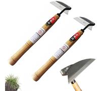 Faucille de désherbage japonaise, outil à main de faucille de désherbage de jardinage, faucille de désherbage à long manche, idéale pour le désherbage et l'agriculture, désherbage et agriculture effic
