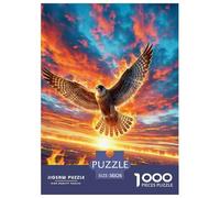 Faucon à Ailes de feu 1000 Pièces Puzzle Animaux pour Adultes Enfants, Défi Jouets, Cadeau d'anniversaire, Jeux Éducatif, Qualité Premium 38x26cm/1000pcs