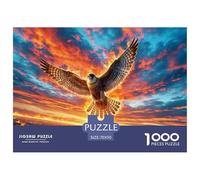 Faucon à Ailes de feu 1000 Pièces Puzzle Animaux pour Adultes Enfants, Parfait pour Les Amateurs De Puzzles, Cadeau, Stimulant, Jeu Éducatif, Qualité Premium 70x50cm/1000pcs