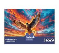 Faucon à Ailes de feu 1000 Pièces Puzzle Animaux pour Enfants, Parfait pour Les Amateurs De Puzzles, Cadeau, Stimulant, Jeux Éducatif, Qualité Premium 38x26cm/1000pcs